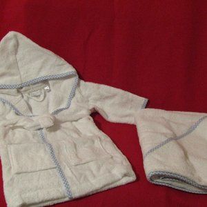 My first years bath set blue plaid